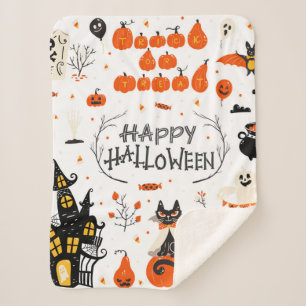 Halloween design elements. Halloween cliparts with Sherpa Blanket