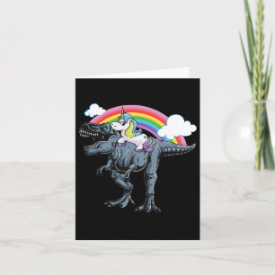 Halloween Design For Kids Unicorn Riding Dinosaur Card
