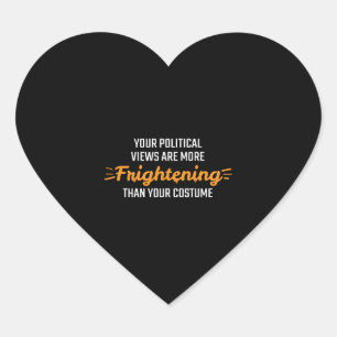 Halloween Design for Politics Lovers Heart Sticker