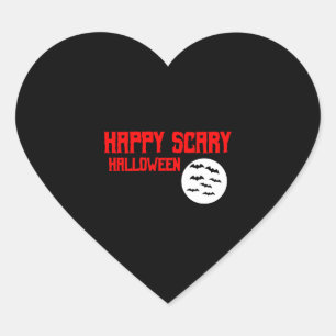 Halloween Design party Heart Sticker