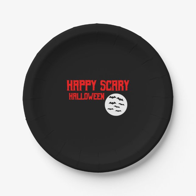 Halloween Design party Paper Plate (Front)