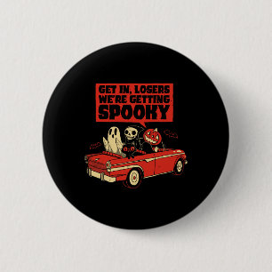 Halloween Design Skeleton Pumpkin Ghost Get In Los 6 Cm Round Badge