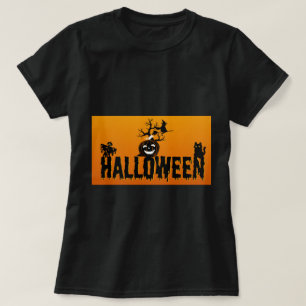 Halloween Design Women's Wear T-Shirt (Black)