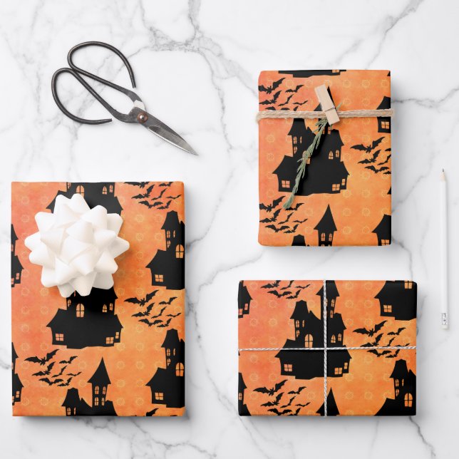 Halloween Design Wrapping Paper Sheet (Front)