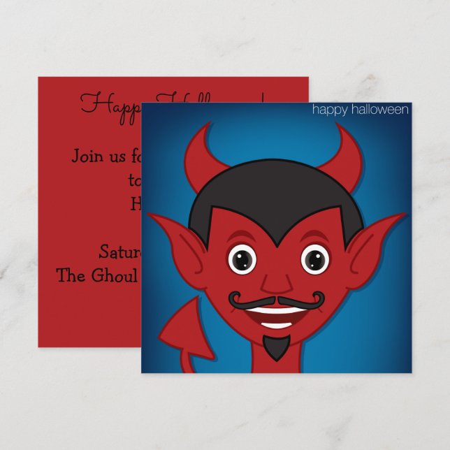 Halloween Devil Invitation (Front/Back)