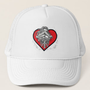 Halloween devil woman trucker hat