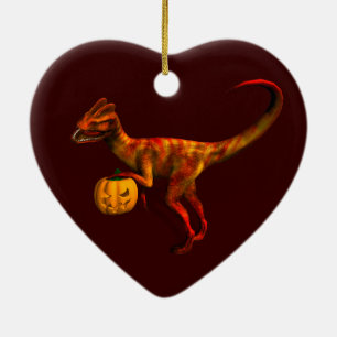 Halloween Dilophosaurus Ceramic Tree Decoration