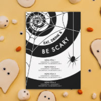 Halloween Dinner / Drink Menu | Black & White