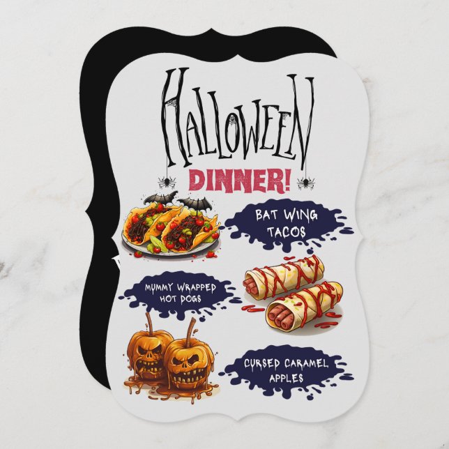 Halloween Dinner - Scarily Delicious Feast  (Front/Back)