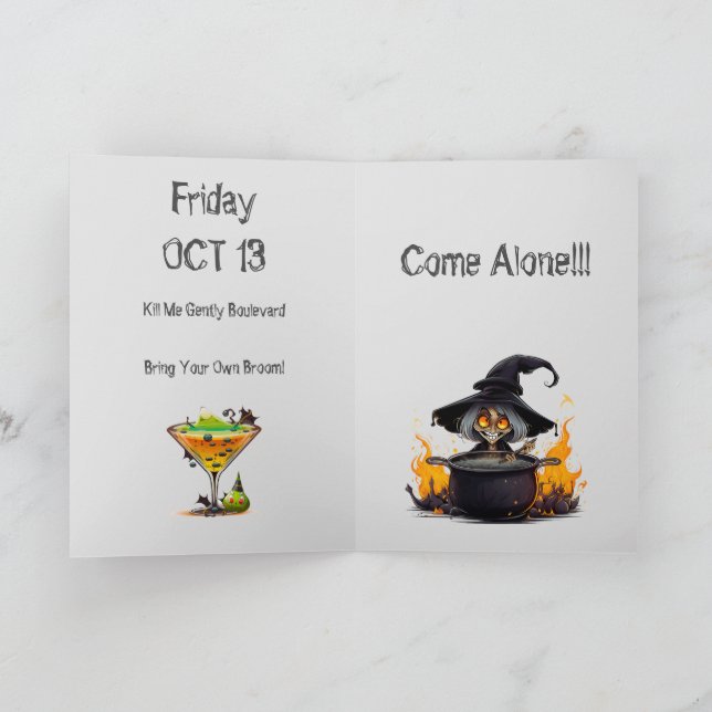 Halloween Dinner with a Touch of Macabre Whimsy Announcement (Inside)