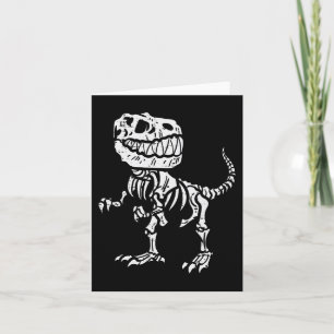 Halloween Dino Skeleton Trex Boys Kids Toddler You Card