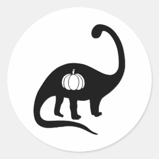 Halloween Dinosaur Classic Round Sticker