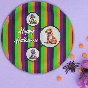Halloween Dinosaur Dino-Mash Party Paper Plate
