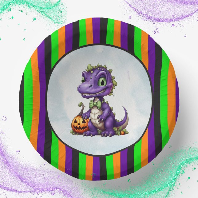 Halloween Dinosaur Dino-Mash Party Paper Plate (Halloween Dinosaur Dino-Mash Party Paper Bowls)
