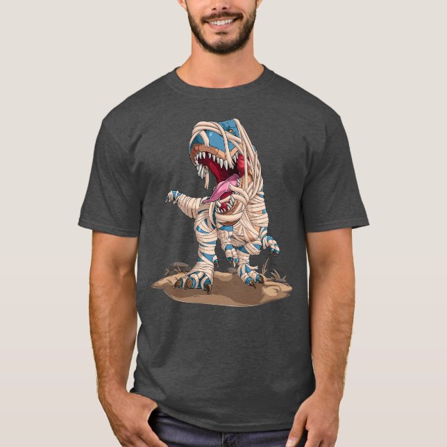 Halloween Dinosaur Mummy  T-Shirt (Front)