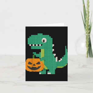 Halloween Dinosaur Pumpkin Master Builder Block Br Card