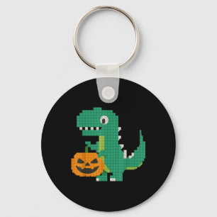 Halloween Dinosaur Pumpkin Master Builder Block Br Key Ring