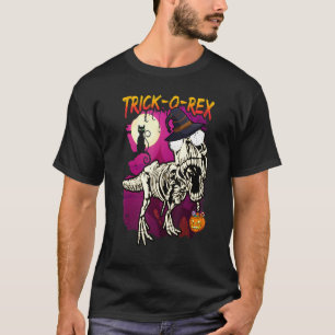 Halloween Dinosaur Rex Mummy Pumpkin Candy Skeleto T-Shirt