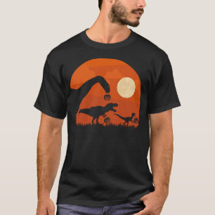 Halloween Dinosaur Shirt T-Rex Pumpkin Gift Kids