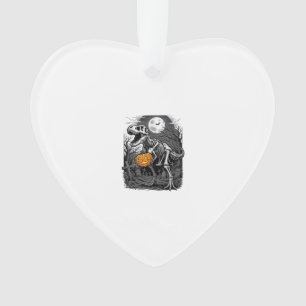 Halloween Dinosaur Skeleton Pumpkin Vintage Shirt Ornament