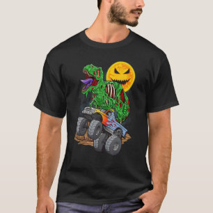 Halloween Dinosaur Zombie Monster Truck Halloween T-Shirt