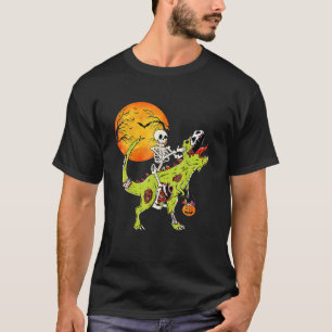 Halloween Dinosaur Zombie T Rex Skeleton Boys Todd T-Shirt