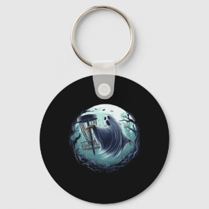 Halloween Disc Golf Ghost Disc Golfer Ghostly Disc Key Ring
