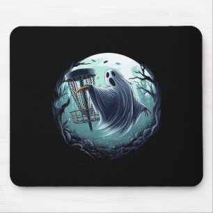 Halloween Disc Golf Ghost Disc Golfer Ghostly Disc Mouse Pad