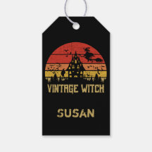 Halloween Distressed Vintage Witch Retro Sunset