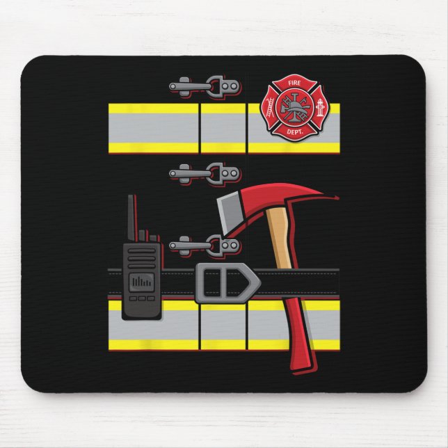 Halloween DIY Firefighter Uniform Costume  Mouse Pad (Front)