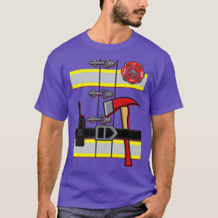 Halloween DIY Firefighter Uniform Costume T-Shirt