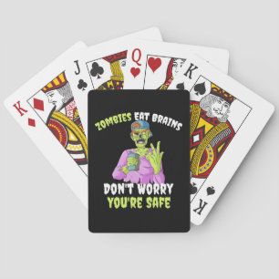 Halloween Do Not Worry You Are Safe Playing Cards