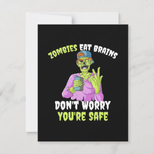Halloween Do Not Worry You Are Safe Thank You Card