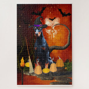 Halloween Doberman Dog Jigsaw Puzzle