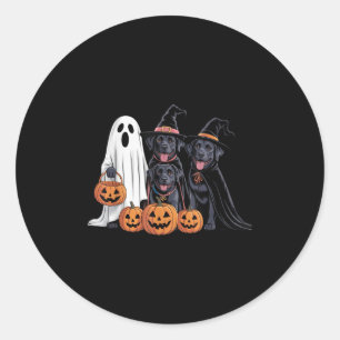 Halloween Dog Black Labrador Lovers Pumpkins Spook Classic Round Sticker