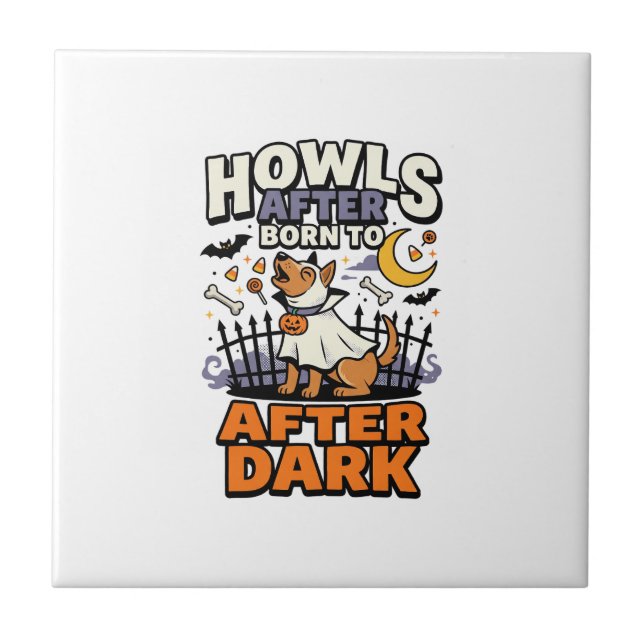 Halloween Dog Boo Crew (5) Ceramic Tile (Front)