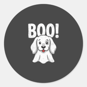 Halloween Dog Boo Cute Puppy Ghost Design Classic Round Sticker