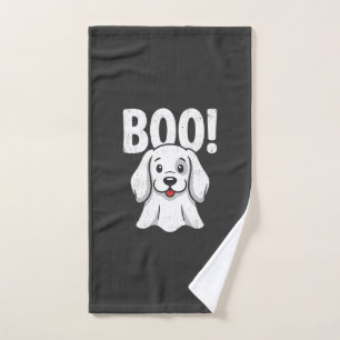 Halloween Dog Boo Cute Puppy Ghost Design Hand Towel