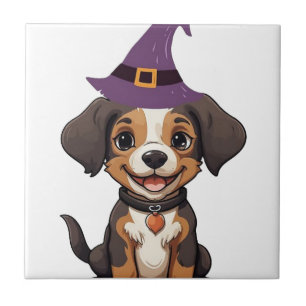 Halloween Dog Ceramic Tile