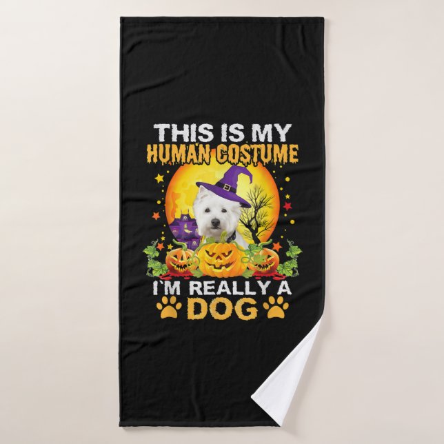 Halloween dog costume bath towel (Bath Towel)