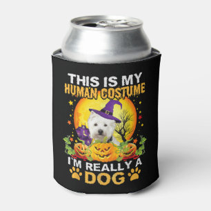 Halloween dog costume can cooler