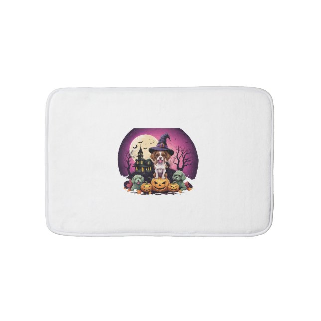 Halloween Dog Fall Lovers Bath Mat (Front)
