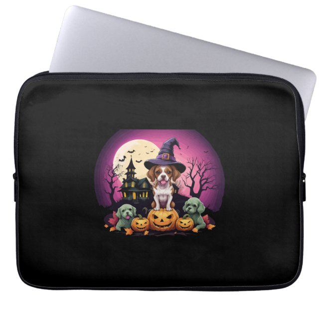 Halloween Dog Fall Lovers Laptop Sleeve (Front)