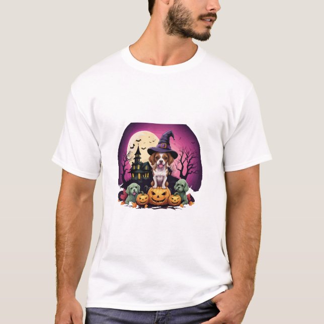 Halloween Dog Fall Lovers T-Shirt (Front)