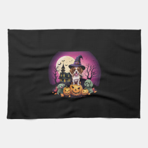 Halloween Dog Fall Lovers Tea Towel