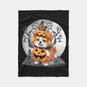 Halloween Dog Fleece Blanket