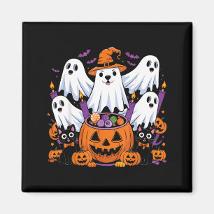 Halloween Dog Ghost Halloween Dog Men Women Magnet