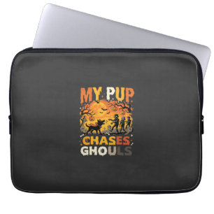 Halloween Dog Graveyard Patrol Laptop Sleeve