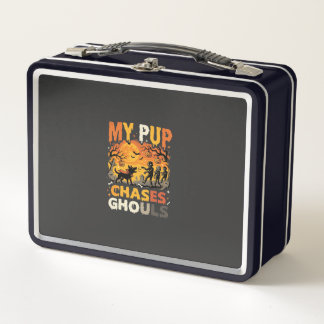Halloween Dog Graveyard Patrol Metal Lunch Box