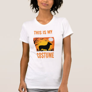 Halloween Dog Groomer Costume Silhouette T-Shirt